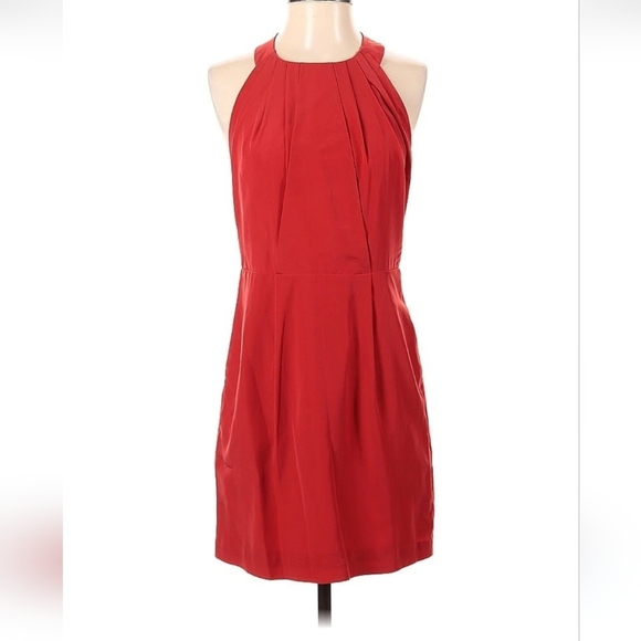 BCBGeneration Red Short Dress Halter Size 4 - Picture 1 of 6